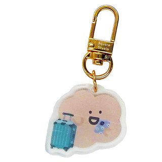 Square Studio 方坊 金屬壓克力掛飾 厚度 35mm, 旅行樂樂 白色 + 淺棕色, 1個