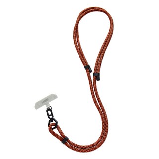 UAG 簡約編織可調式背帶掛繩 7mm, 1條, 黑色/橘色