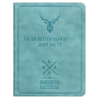 vXTRA 飛創 防潑水鹿頭壓紋 二代筆槽版平板皮套, 1個, 蒂芬藍綠