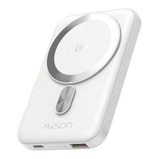 AWSON 歐森 超薄磁吸無線充 AWP-5712 白色, 5000mAh, PD 20W, QC 18W, 15W無線閃充, 1個