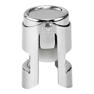 AHOYE 不鏽鋼雙耳高密封紅酒瓶塞, 1個, 銀色