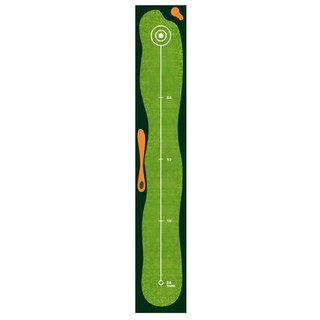 高爾夫球單向推桿練習毯 草地款, 1個, 混和顏色