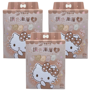 明基健康生活 幸福物語 成人立體醫用口罩 未滅菌, HelloKitty 甜系奶, 20片, 3盒