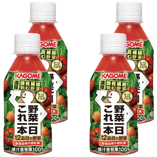KAGOME 可果美 野菜一日100%綜合蔬果汁, 280ml, 4瓶