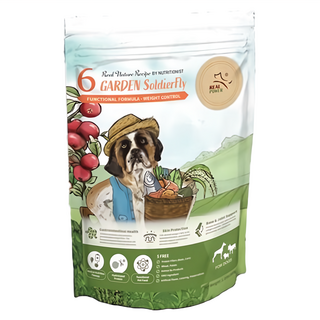 REAL POWER 瑞威 全齡犬 飼料 6號田園野虻, 體態關節, 黑水虻幼蟲 + 羊肉 + 干貝, 10kg, 1袋
