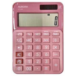 AURORA 震旦 DT600 桌上計算機，12位數顯示, 粉紅色, 1個