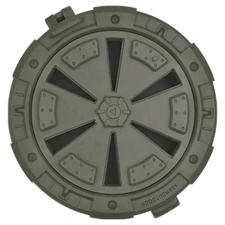 ADAMOUTDOOR 戶外戰術蚊香盒, 內部彈簧設計固定蚊香 旋轉式蚊香開關設計, 直徑145 x 46mm, 綠色