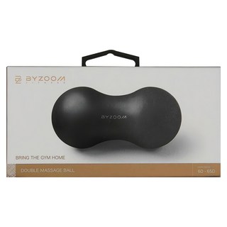 BYZOOM FITNESS 天然橡膠按摩花生球 13.5 x 6.5 x 6.5cm 0.16kg, 1個, 黑色