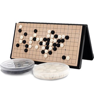 Hi Today 便攜式可折疊磁性五子棋圍棋盤組 M, 1套, 木色
