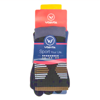 WOAWOA 加厚款能量激發高筒五趾襪 3雙, XL, 卡其色