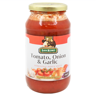 SAN REMO 頂級義大利麵醬 蕃茄大蒜, 500g, 1罐