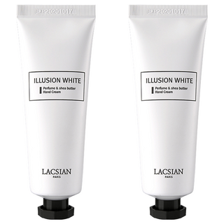 LACSIAN Illusion White 香氛護手霜 含乳木果油 滋潤不黏膩, 100ml, 2條
