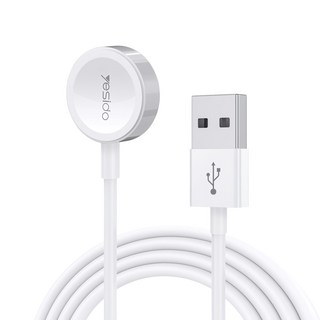 yesido iWatch全系列CA69磁力充電線 1m, 白色, 1條