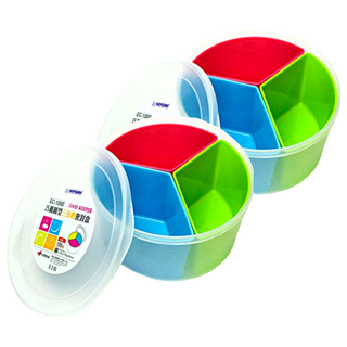 KEYWAY 井上圓型三分格密封盒, 1L, 2組