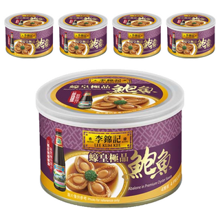 李錦記 蠔皇極品 鮑魚罐頭, 每罐內含4顆鮑魚, 即開即食, 180g, 5罐