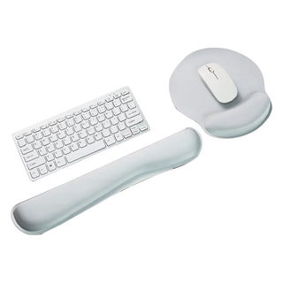 記憶海綿鍵鼠手托墊組, 銀灰色, 1組