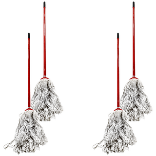 金獎 豪華紗拖把 + 鋼柄, 4尺, 4支