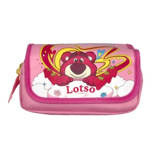 TOY STORY 玩具總動員 熊抱哥 上翻雙層大容量筆袋 - 淺粉色, 1個