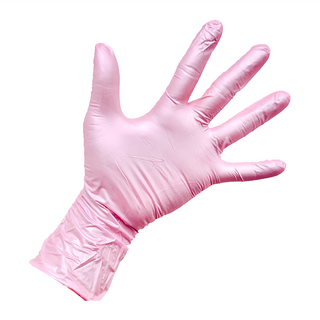 MEDIHAND 美恆 NBR珠光手套, 100個一盒, XS, 粉紅色, 1盒