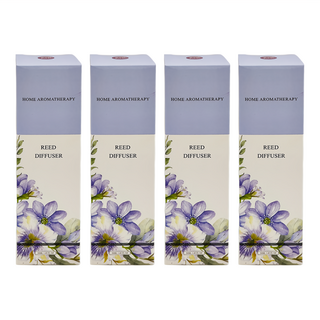 小麥購物 室內擴香瓶 S043 172g, 50ml, 藍風鈴, 4瓶