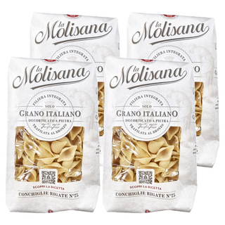la Molisana 茉莉 石臼碾磨 義大利貝殼麵 n25, 500g 杜蘭小麥, 4包