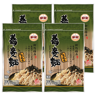 新宏蕎麥麵 - 500g, 天風味, 台灣製造, 4包