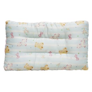 100%萊賽爾涼感水洗枕 同款枕心, 藍條領結熊 藍色 + 白色, 30x50cm±2cm