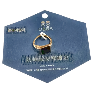 正韓SY OBBA戒指, 防過敏特殊鍍金, 8, OBBA17-1