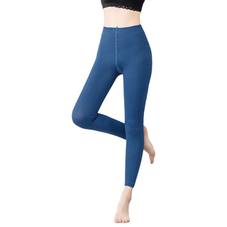 GIAT 150D睡美人魔法塑眠褲/內搭褲, 心機塑眠, 類手感按摩美塑, 加壓美塑, 彈力包覆, 舒適透氣, 石青藍, 150g, 1件, FREE (適穿身高145~170cm, 臀圍32~42吋)