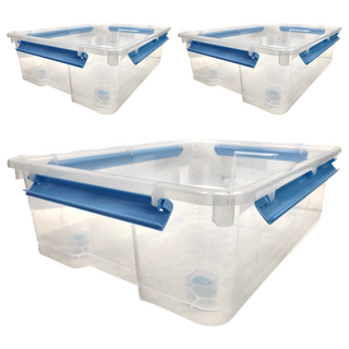 KEYWAY 聯府 好運密封整理箱 24L, 透明 顏色隨機, 3個