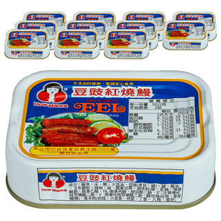 東和食品 HowMaMa 豆豉紅燒鰻罐頭, 100g, 12罐