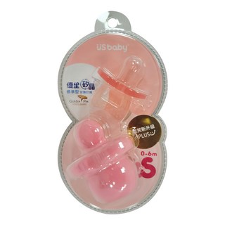 US baby 優生 矽晶 安撫奶嘴升級版 標準型 S/L, 粉, 1個