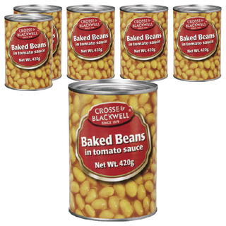 CROSSE&BLACKWELL 茄汁焗豆 420g, 英式早餐經典菜色, 英國原裝進口, 6罐