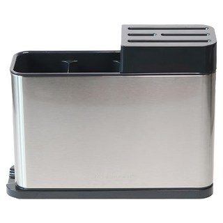 MARI STEIGER 不鏽鋼瀝水刀具收納架 銀色, 27.3 x 20.7cm, 1入