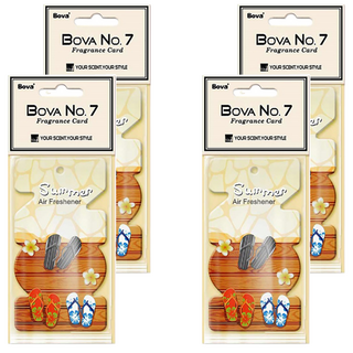 Bova 法柏精品香氛 夏日香氛卡 英國進口香精油 除臭 SGS檢驗合格, 15g, 4片, 白麝香