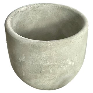 大圓底水泥盆 內徑10cm (約566g), 水泥灰, 1個