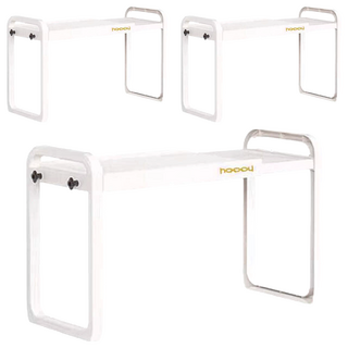 Mega 簡約多功能伸縮收納架, 純白, 22x33x41-58 公分, 3個