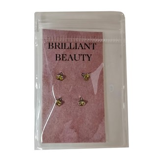 Brilliant Beauty 耀眼美人 鋯石養耳棒 4個
