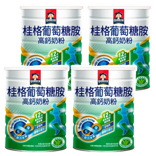 QUAKER 桂格 葡萄糖胺高鈣奶粉, 750g, 4罐