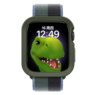 SwitchEasy 魚骨牌 Colors 手錶保護殼，四邊高起設計，360°保護螢幕，經測試可達4英尺防摔, Apple Watch 40/41mm, 軍綠色, 1個