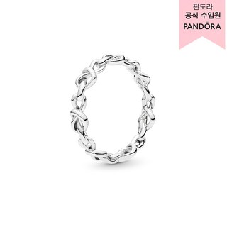 潘多拉 女士結繩愛心戒指 198018