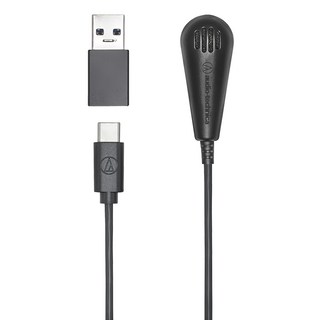 audio-technica 鐵三角 電容數位桌上平面型/領夾麥克風 原廠保固, ATR4650-USB, 黑色