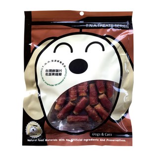T.N.A. 悠遊鮮點系列 鮮雞片佐蔬果雞柳, 低脂低熱量, 台灣製造, 無防腐劑, 犬貓適用, 170g, 1包