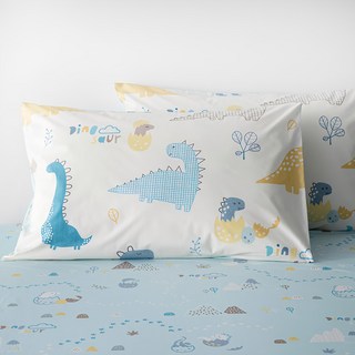 HOLA 和樂家居 恐龍狂想純棉長效防蟎枕套 400g