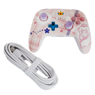 PowerA 增強款 藍牙5.0 無線遊戲手把 Nintendo Switch 遊戲控制器, WLC001, Peach 公主, 1盒