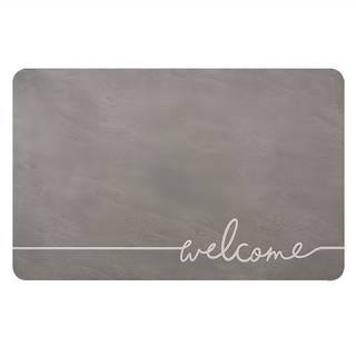 軟式科技絨吸水防滑地墊 特大, 莫蘭迪淺灰, 75 x 45cm, 1個