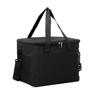 野餐包 特大款附背帶 牛津布材質 防水耐磨, 經典黑, 1個