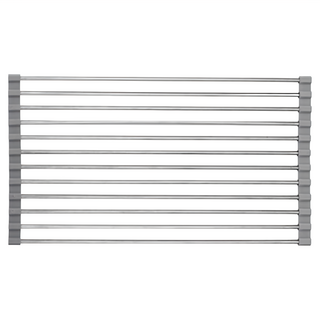 捲簾式水槽瀝水架 A 基礎款, 小號, 銀色 + 灰色, 1個