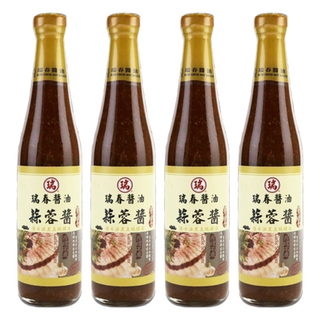 瑞春醬油 蒜蓉醬油膏，精選整粒黑豆 傳統甕釀工藝 添加蒜粒, 420ml, 4瓶