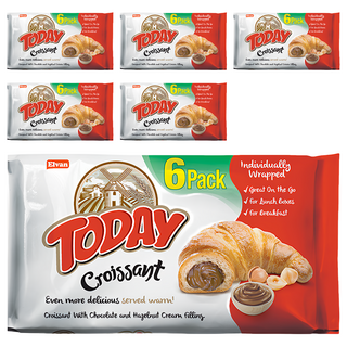 土耳其 TODAY 可頌麵包 巧克力風味 鬆軟香甜下午茶點心, 6包, 270g